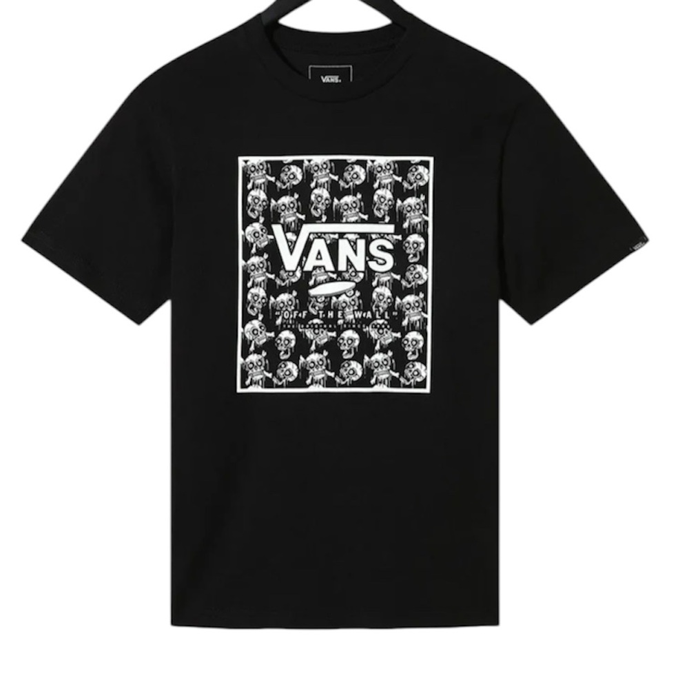 Vans black & white Stormin Glow In The Dark T-Shirt